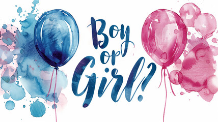 gender reveal party or baby shower with this vibrant backdrop adorned with pink and blue balloons and confetti.