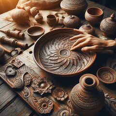 142 41 Artisan Pottery pottery pieces crafted by skilled artisan