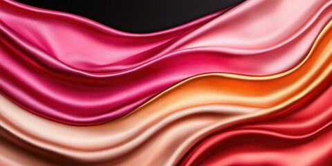 Fototapeta premium Flowing Fabric Waves in Vibrant Colors