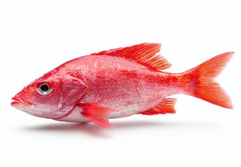 Vibrant red fish with striking scales