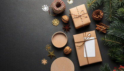 Christmas Gift Wrapping with Natural Elements
