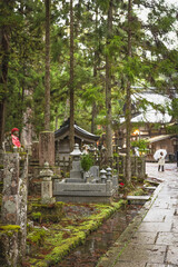 Fototapeta premium Detalle del cementerio budista de Koyasan en Japón.