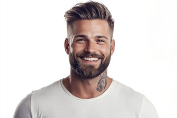 Obraz premium Smiling men isolated on the white background