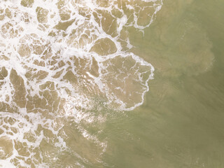 Beautiful sea beach and waves texture in sunny summer day background,Phuket Thailand
