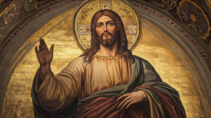 Jesus as a historical figure, depicted in early Christian art