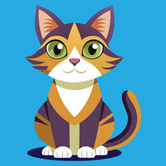 Colorful cat image abstract art colorful background nice image.