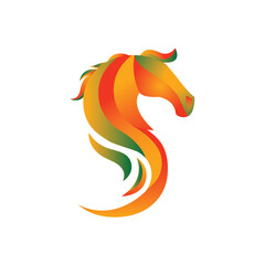 horse Logo design, horse sports logo vector, horse head illustration