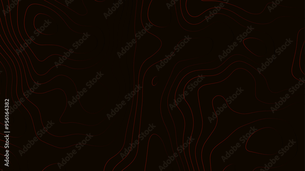 Canvas Prints modern design with black background with topographic wavy. abstract topographic waves texture banner