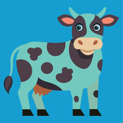 Colorful cow image abstract art colorful background nice image.