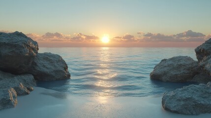 Seaside by the sunset