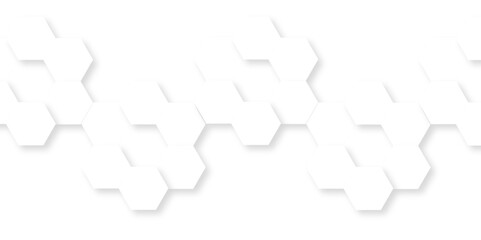 Abstract background with hexagonal white hexagon. white polygonal pattern background vector. seamless bright white abstract honeycomb background.