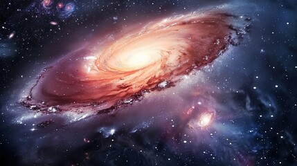 Obraz premium Big Bang colorful space galaxy fog cloud nebula. Universe science astronomy and stary night cosmos mockup background. Supernova concept wallpaper