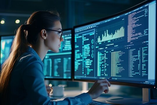Female software developer analyzing user feedback on her latest application. She’s reviewing comments and metrics