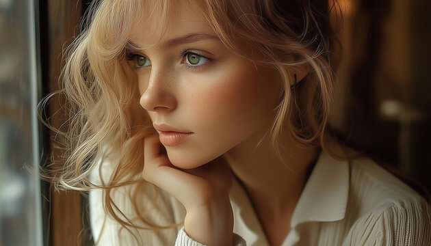 Portrait of a beautiful blonde