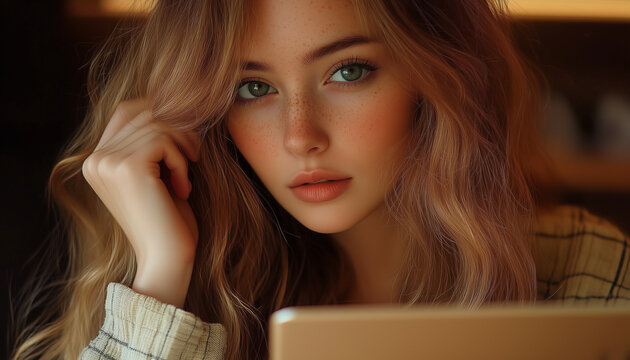 Portrait of a beautiful blonde