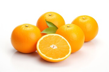 Oranges isolated on white background