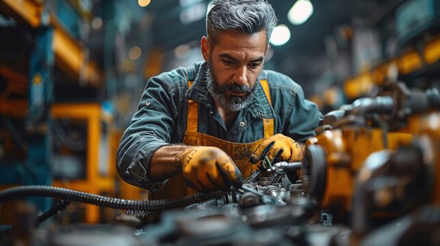 well equipped garage workshop a skilled mechanic 