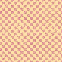 Seamless pattern with square segments made from slanted lines. Vector illustration