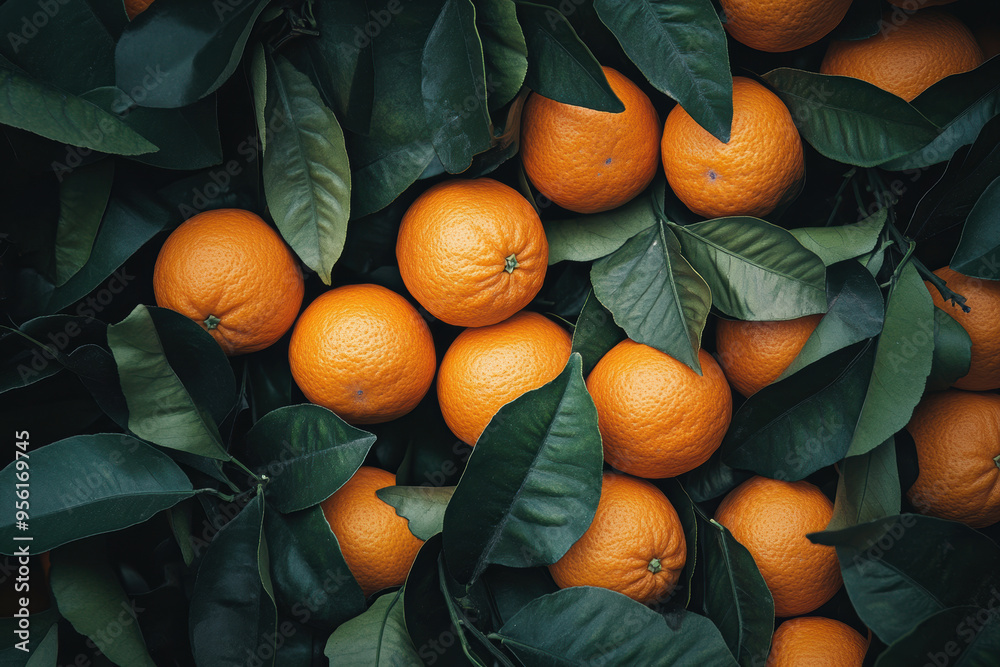 Canvas Prints Orange Tree Close Up.