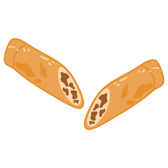 Traditional Filipino Lumpia fried spring rolls