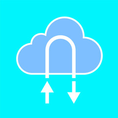 Cloud Computing icons. Cloud storage and Network Vector icon