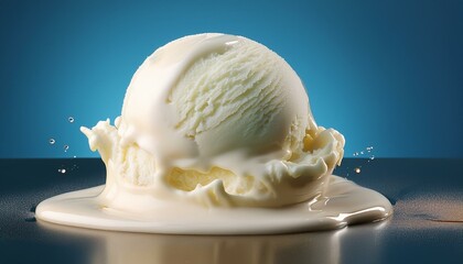 chocolate ice cream,Melting scoop of vanilla ice cream with plain background,ice, cream, cone, ice cream, dessert, food, sweet, cold, 