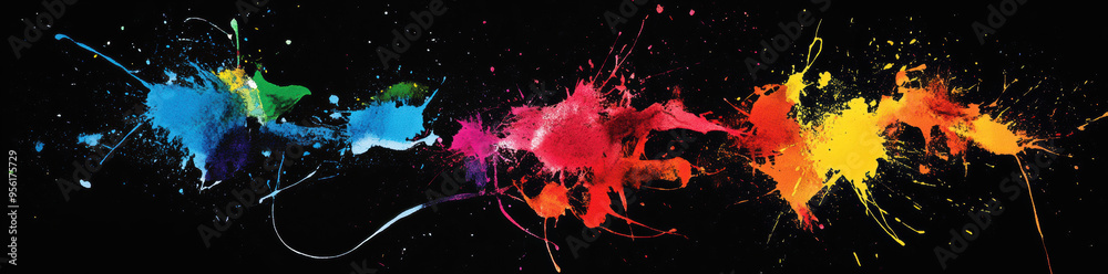 Wall mural Colorful Paint Splatter.