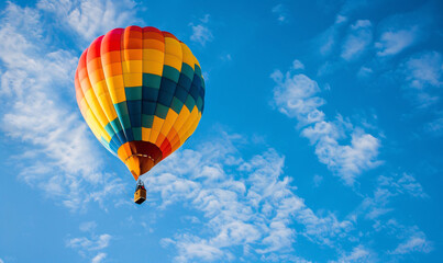 Obraz premium hot air balloon in flight-generative ai