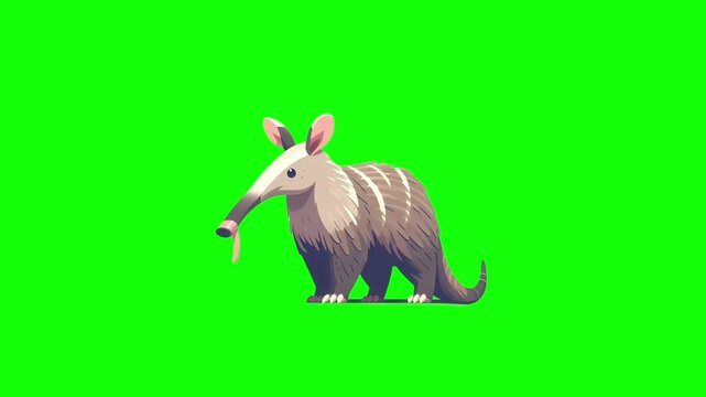 Green Screen Popup of an Aardvark