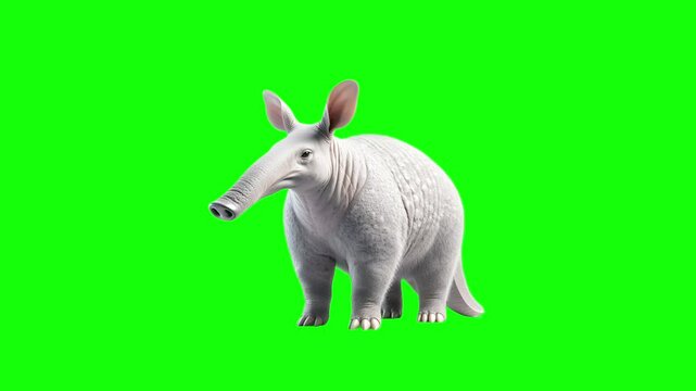 Green Screen Popup of an Aardvark