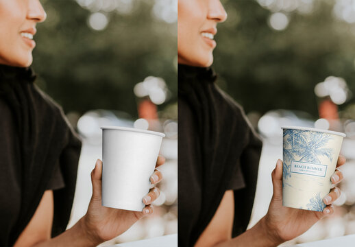 Product Packaging Paper Coffe Cup Mockup