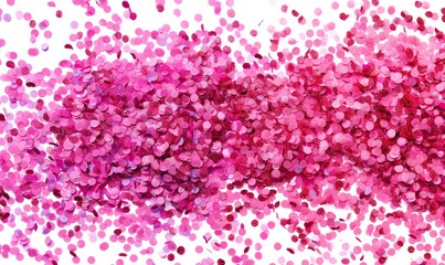 Fototapeta premium Vibrant Pink, Red, and Purple Confetti Overlay in Sharp Focus