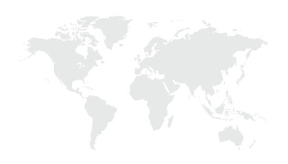 World map.United States, China, Russia, Germany, United Kingdom, Japan, France, India, Brazil, Canada, Italy. Grayscale,isolated on white background