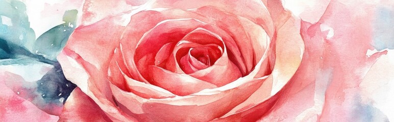 Watercolor rose invitation cards