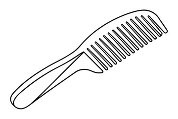 Hair comb line art 
