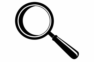 Magnifying glass icon. Vector illustration 
