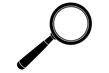 Magnifying glass icon. Vector illustration 
