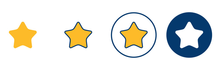 Star Icon vector isolated on white background. Star vector icon. Rating symbol