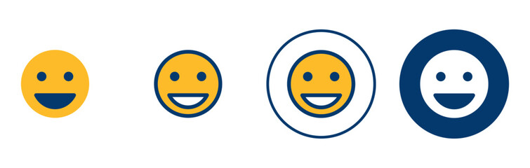 Fototapeta premium Smile icon vector isolated on white background. Smile vector icon. Emoticon Icon vector. Emoji