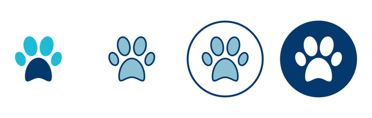 Paw icon vector isolated on white background. Paw Print icon