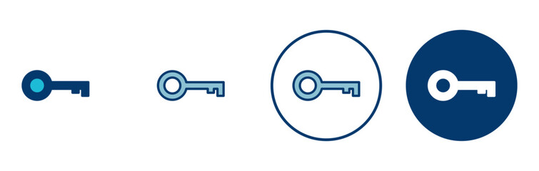 Key icon vector isolated on white background. Key vector icon. Key symbol. security