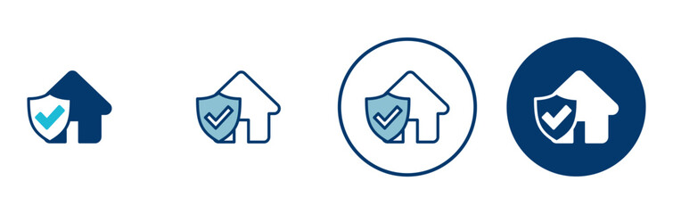 Obraz premium House insurance icon vector isolated on white background. house protection icon.