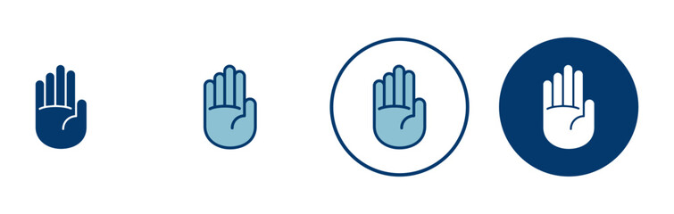 Obraz premium Hand icon vector isolated on white background. Hand gesture. hand stop