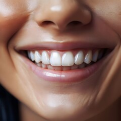 Fototapeta premium Close up shot of woman teeth