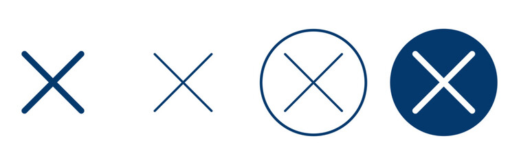 Obraz premium Close icon vector isolated on white background. Delete icon. remove, cancel, exit symbol