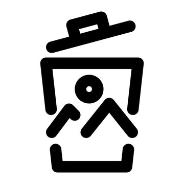 recommend clip art: delete, remove, trash, picture, image, media, multimedia outline icon
