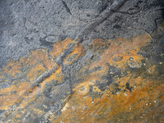 Texture of grey and rust stone slate