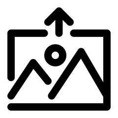 upload, picture, image, media, multimedia outline icon