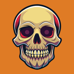 Fototapeta premium vector illustration of skull