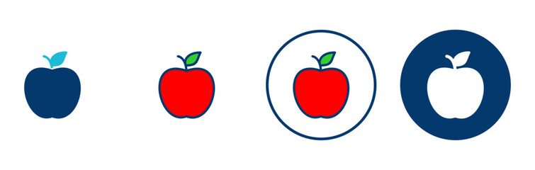 Apple icon vector isolated on white background. Apple vector icon.